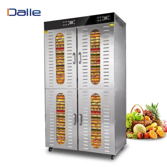 Free MOQ 4 Compartments 80 Trays Commercial Stainless Steel Food Fruits Vegetables Dehydrator Air Dryer Machine Fruit Drying Oven Dewatering Machine Equipment